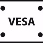 ייצוג גרפי של תקן ההרכבה של vesa לתצוגות.